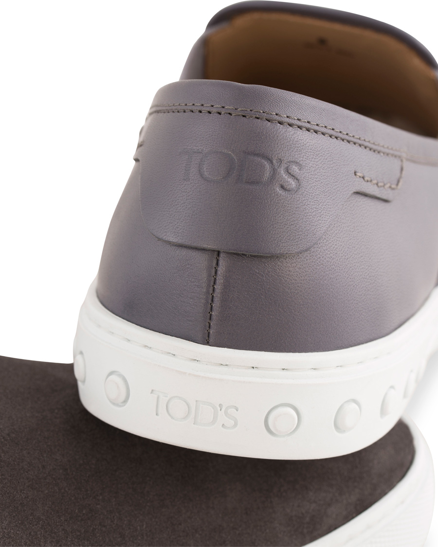Herr | Tod's Pantofola Cassetta Sneaker Grey Suede | Tod's | Pantofola Cassetta Sneaker Grey Suede