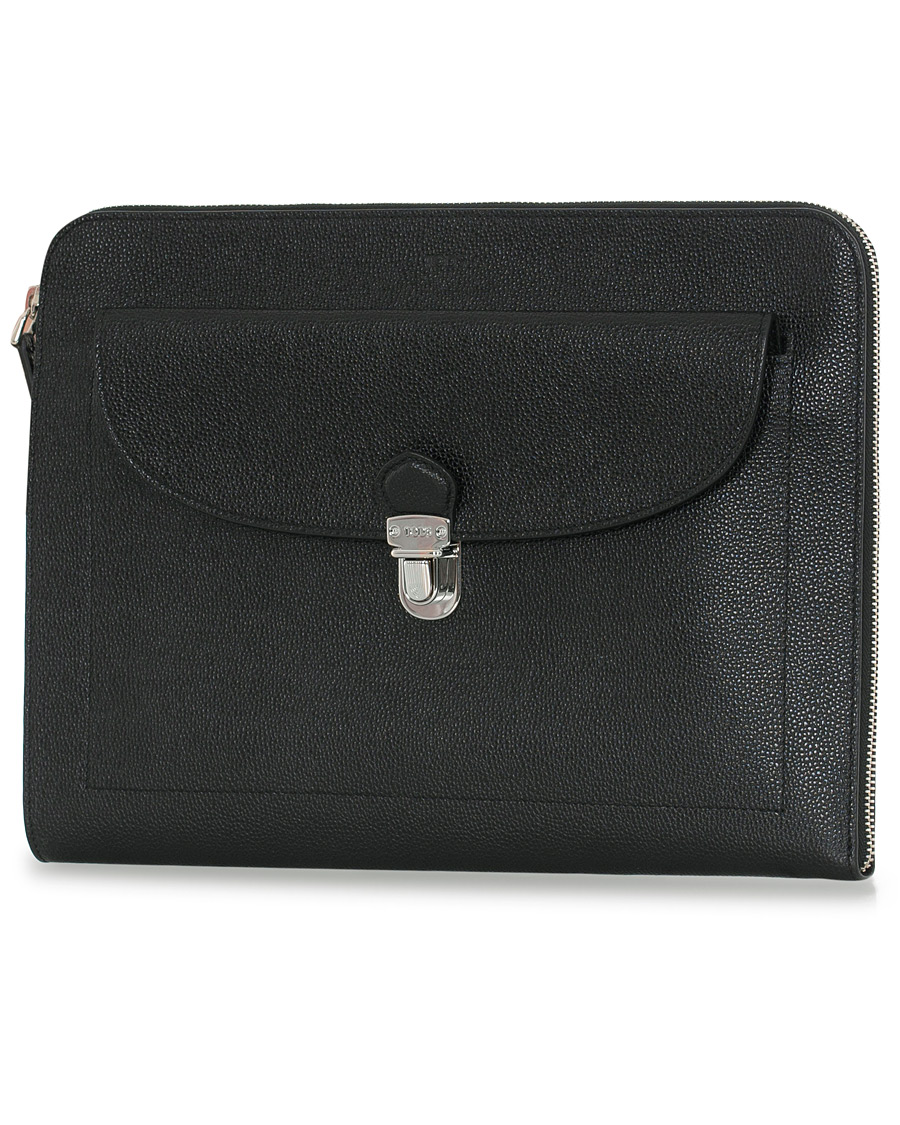 Herr | Tod's Tuc Document Case Grained Black | Tod's | Tuc Document Case Grained Black