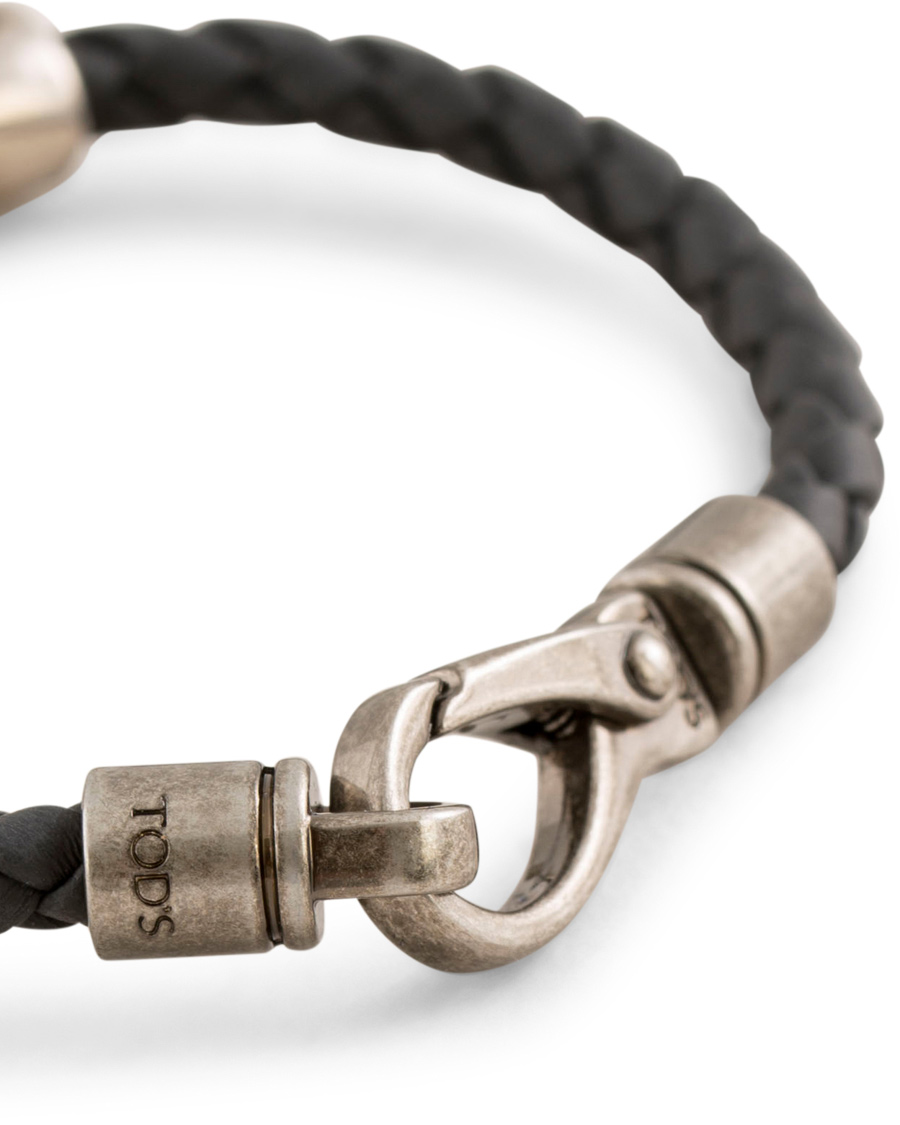 Herr | Tod's Metallo Intreccio Bracelet Grained Black | Tod's | Metallo Intreccio Bracelet Grained Black