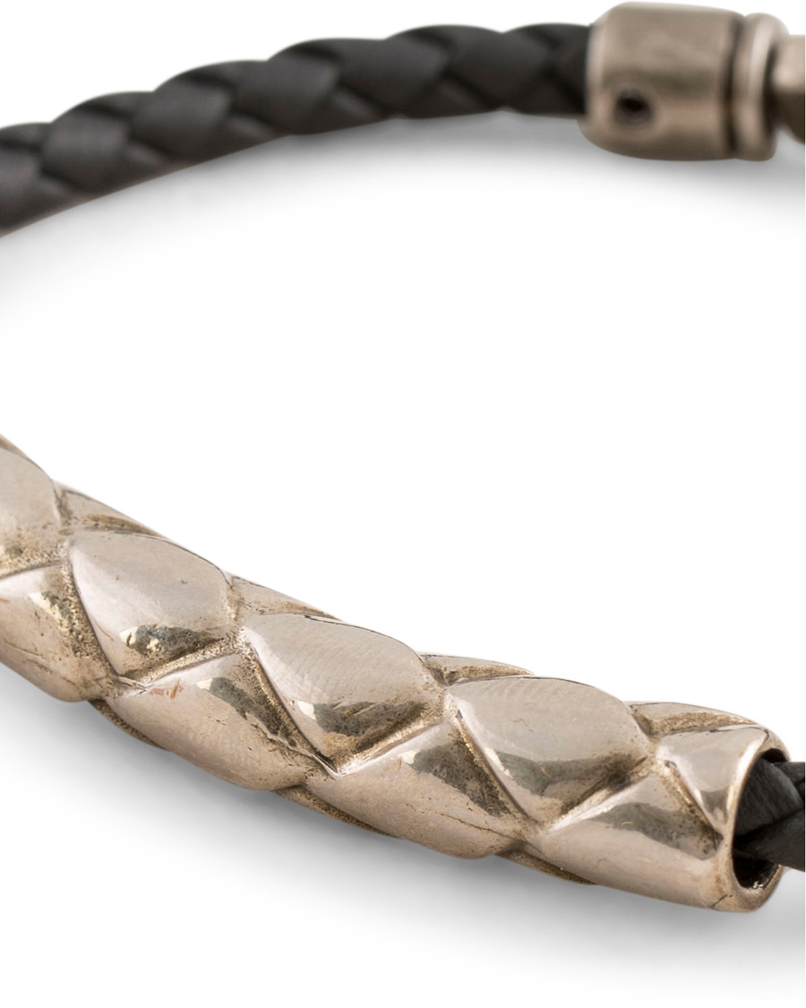 Herr | Tod's Metallo Intreccio Bracelet Grained Black | Tod's | Metallo Intreccio Bracelet Grained Black
