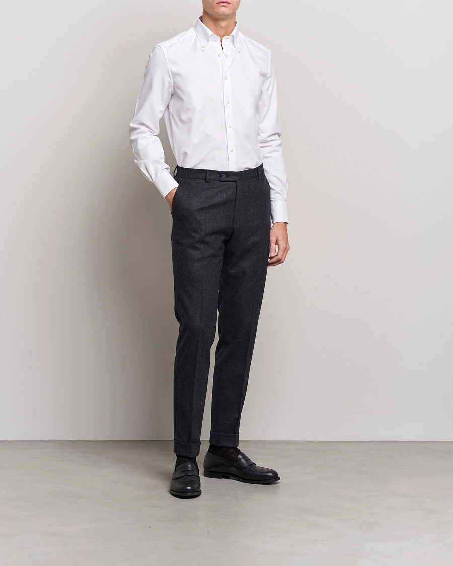 Herr | Avdelningar | Stenströms | 1899 Slimline Supima Cotton Structure Shirt White