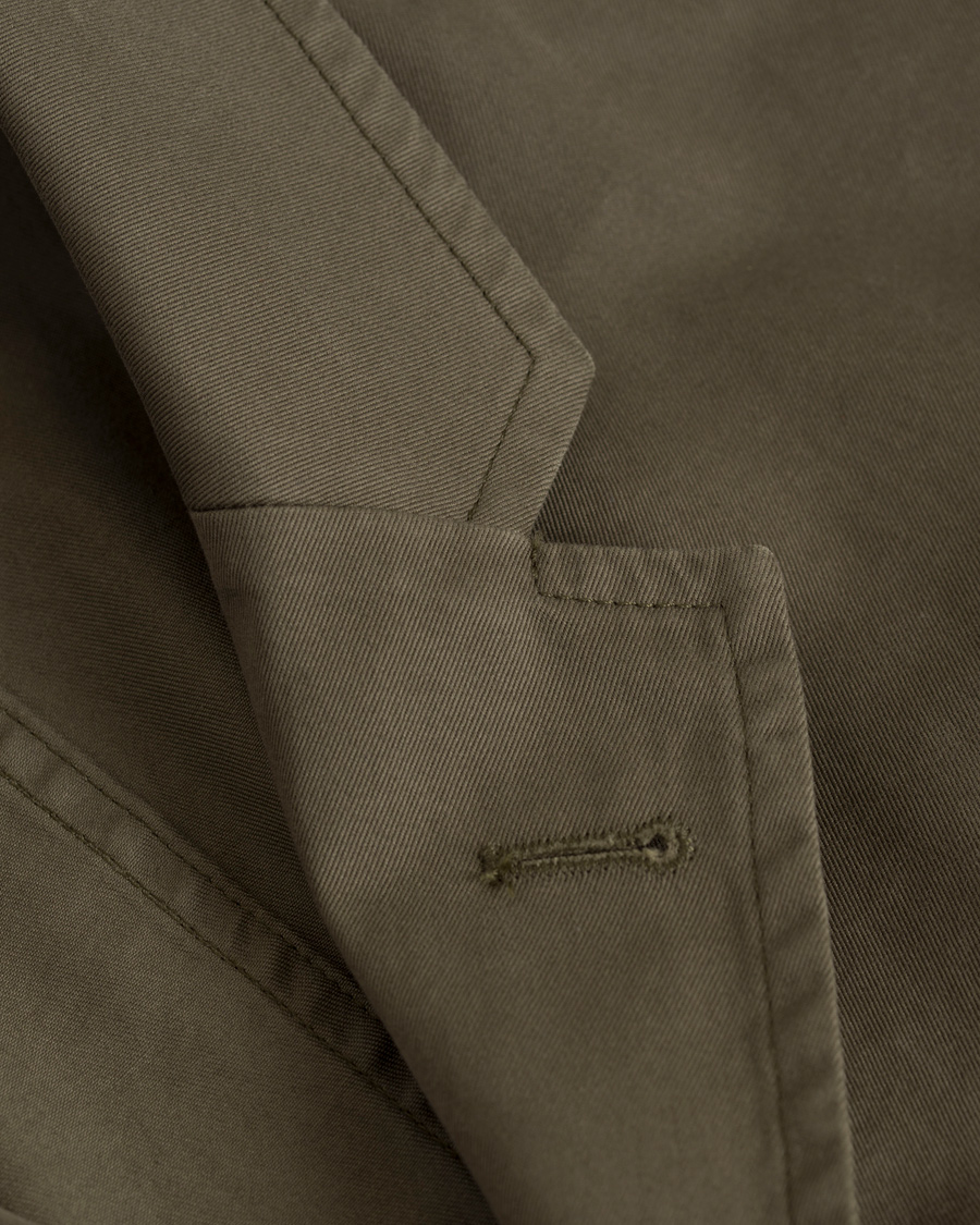 Herr | Kavajer | Gieves & Hawkes | Canvas Patch Pocket Blazer Olive Green