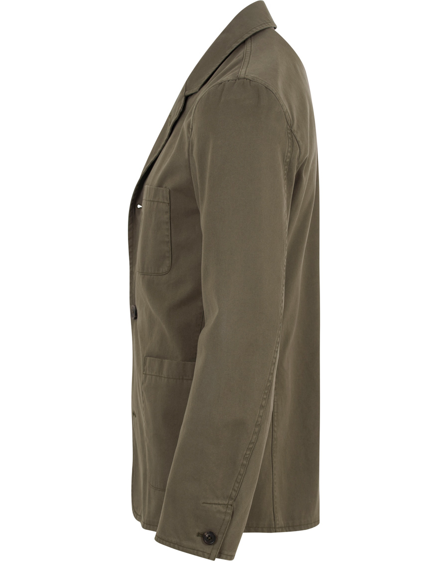 Herr | Kavajer | Gieves & Hawkes | Canvas Patch Pocket Blazer Olive Green