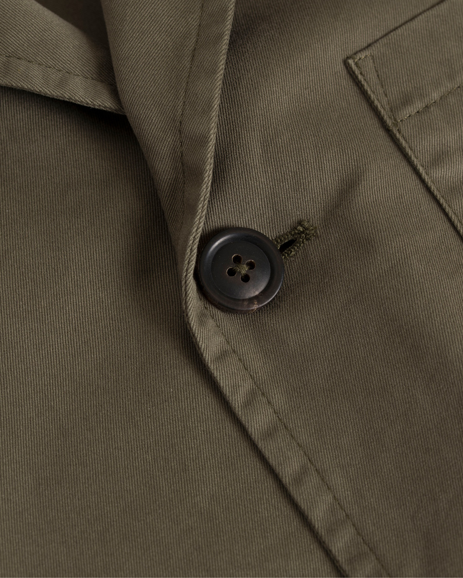 Herr | Kavajer | Gieves & Hawkes | Canvas Patch Pocket Blazer Olive Green