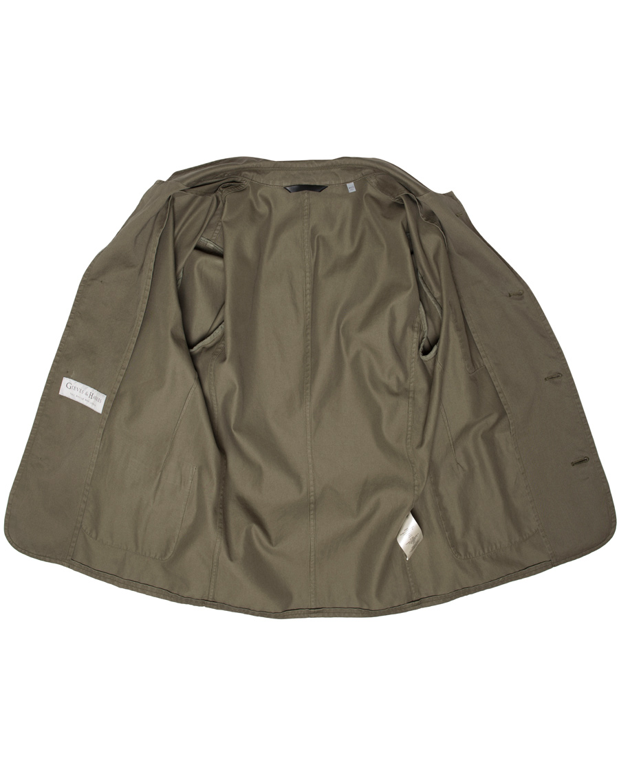 Herr | Kavajer | Gieves & Hawkes | Canvas Patch Pocket Blazer Olive Green