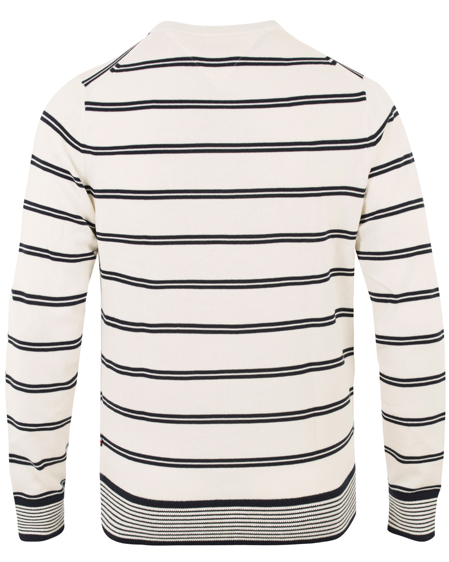 Herr | Tröjor | Tommy Hilfiger | Hendrics Stripe Knitted Crew Neck Snow White