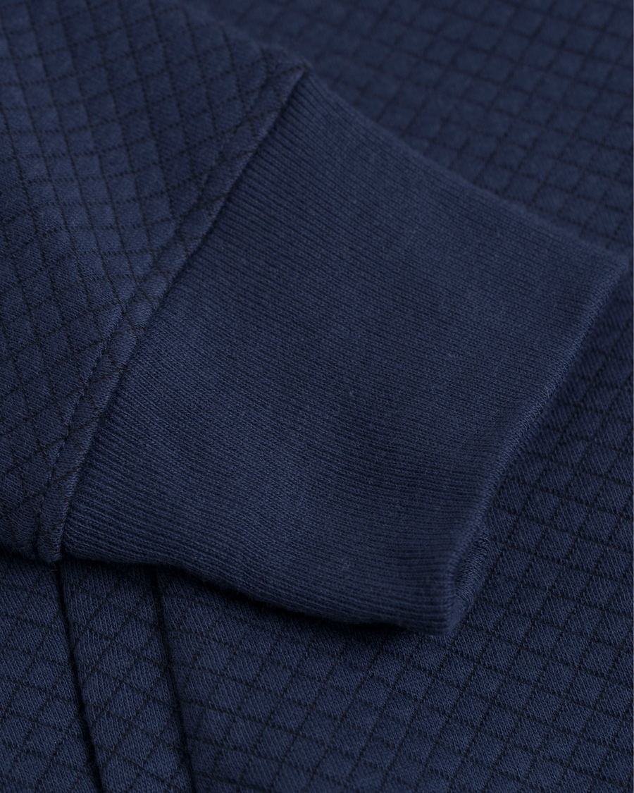 Herr | Tröjor | J.Lindeberg | Randall Micro Quilted Zip Sweater Navy
