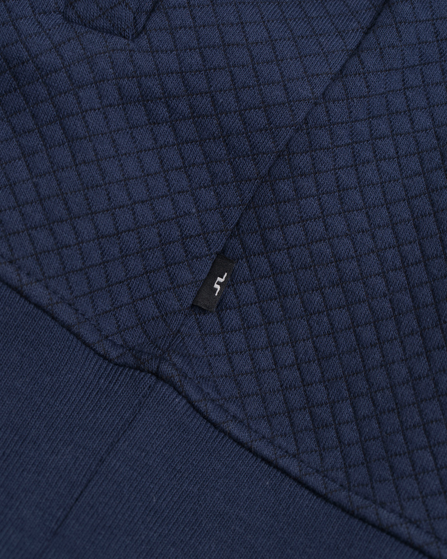 J.Lindeberg Randall Micro Quilted Zip Sweater Navy