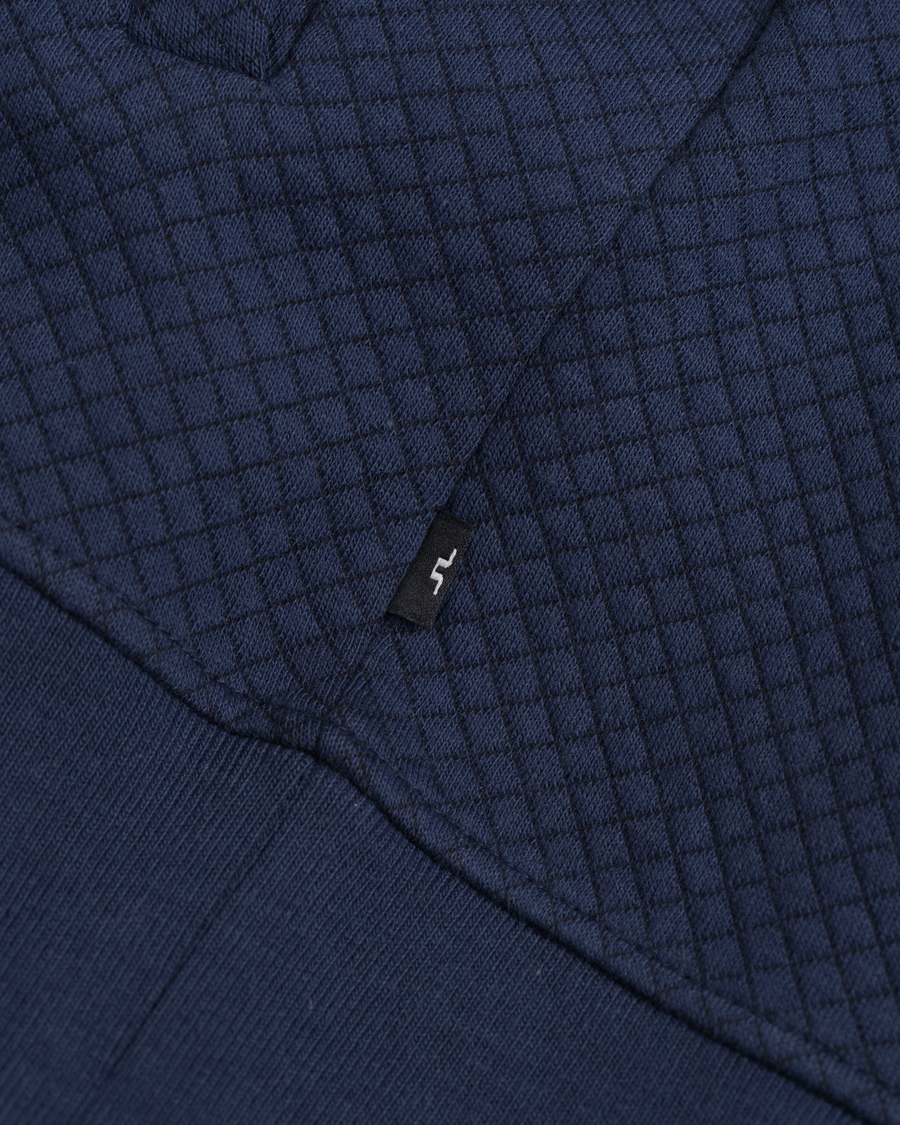 Herr | Tröjor | J.Lindeberg | Randall Micro Quilted Zip Sweater Navy