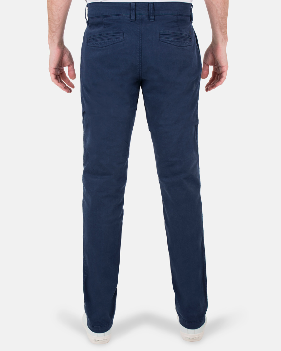 Herr | Byxor | NN07 | Marco 1200 Stretch Chinos Light Navy