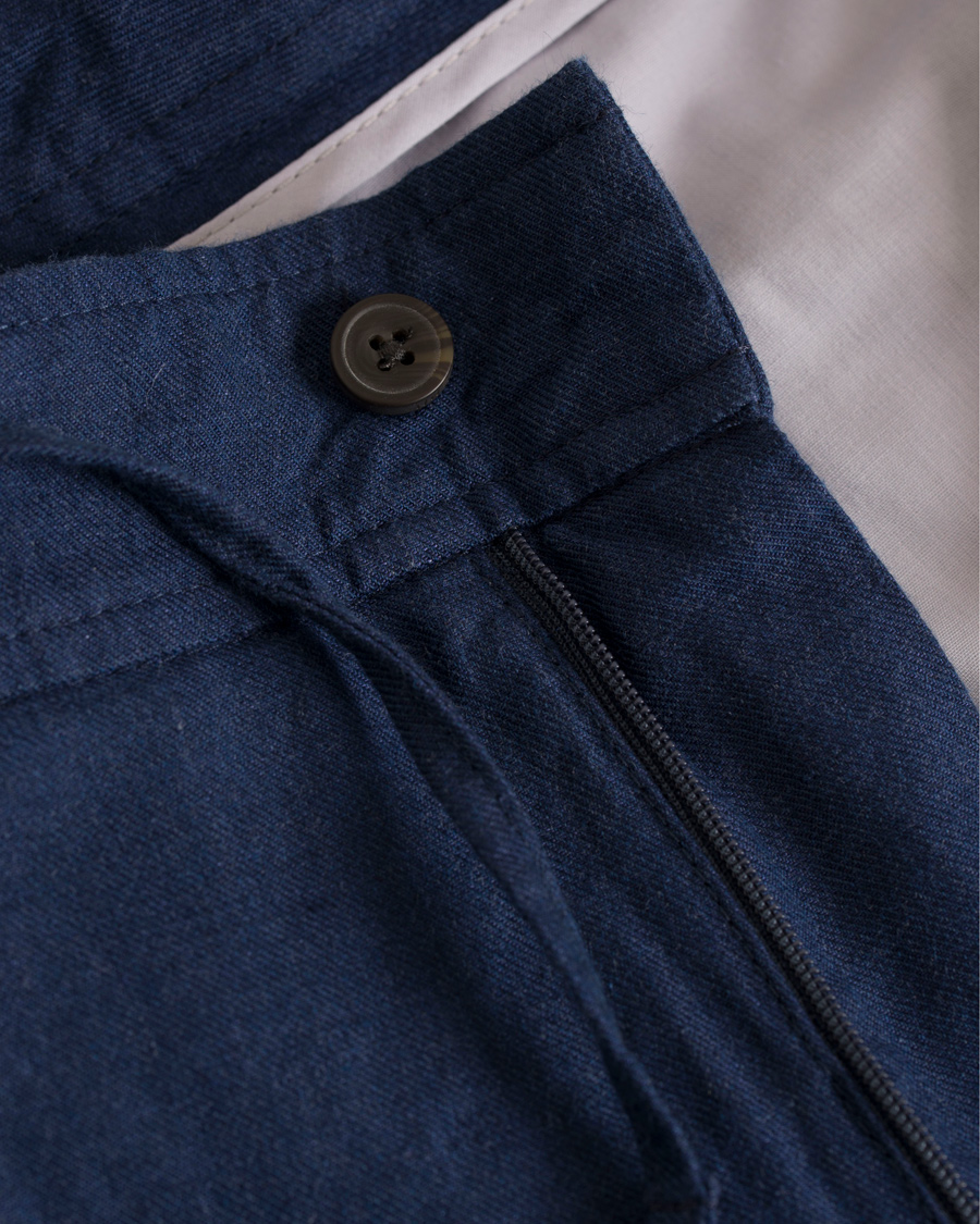 Herr | Byxor | NN07 | Copenhagen Cotton/Linen Trousers Blue