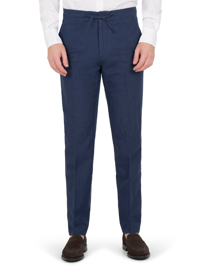 Herr | Byxor | NN07 | Copenhagen Cotton/Linen Trousers Blue