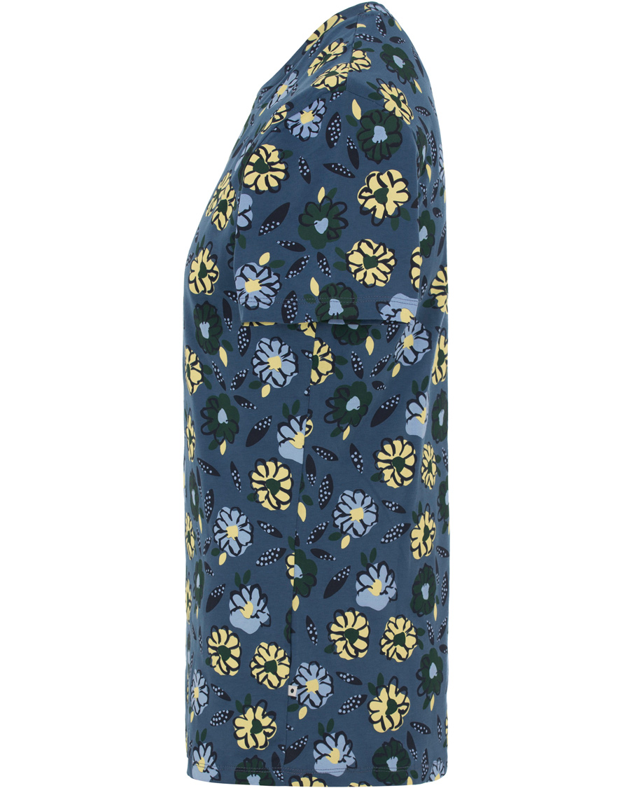Herr | T-Shirts | NN07 | Barry Printed Flower Tee Blue