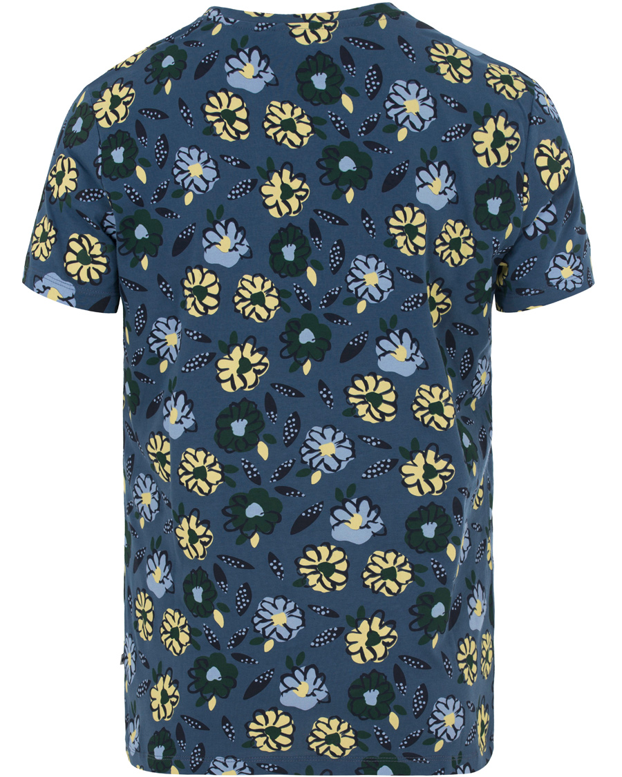 Herr | T-Shirts | NN07 | Barry Printed Flower Tee Blue