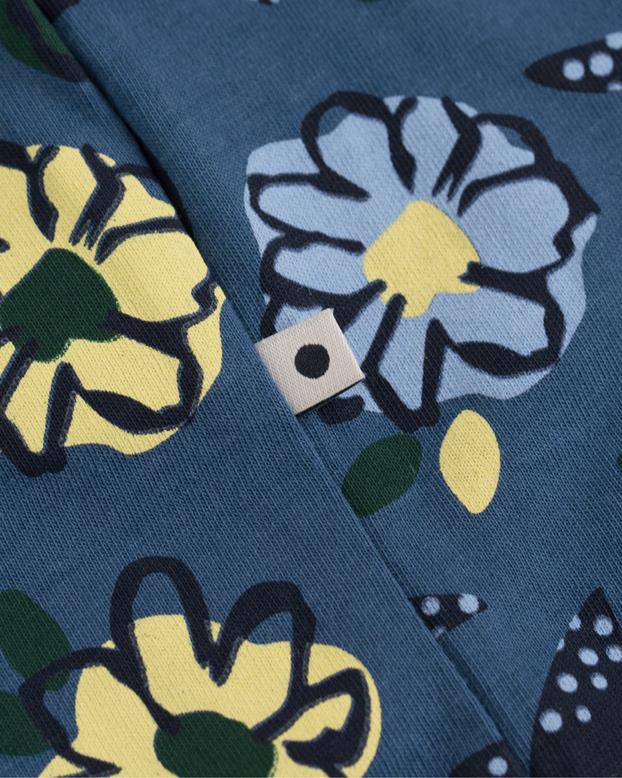 Herr | T-Shirts | NN07 | Barry Printed Flower Tee Blue
