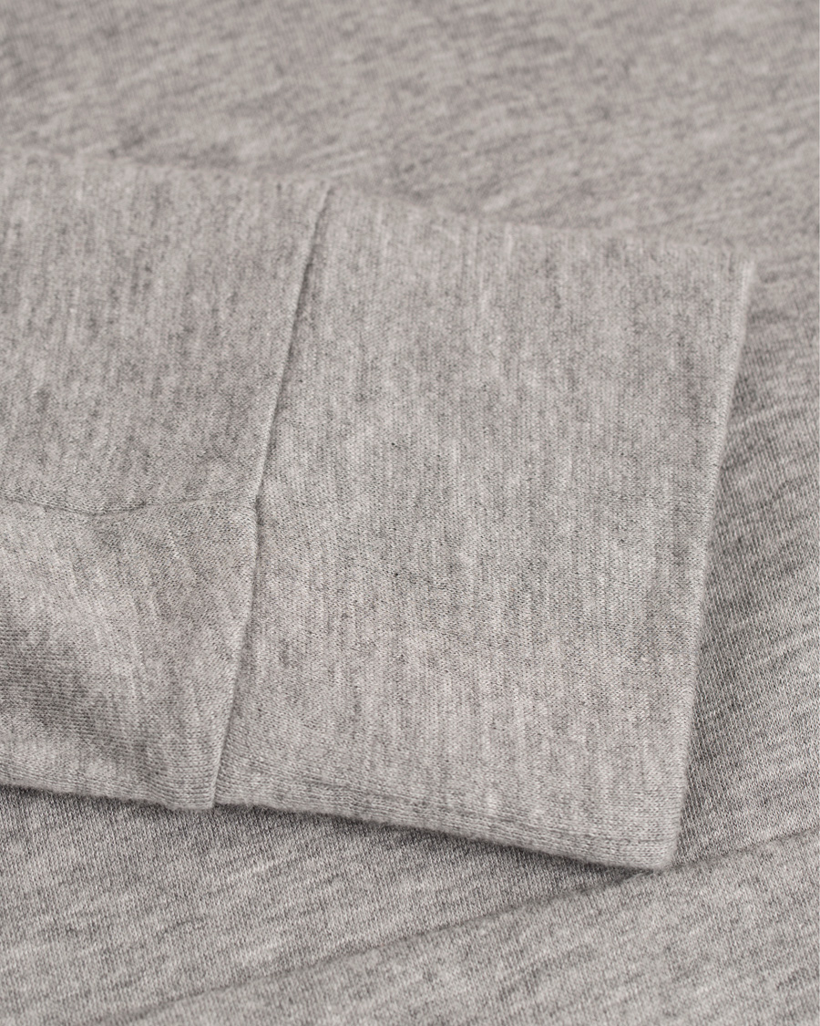Herr | Tröjor | Ralph Lauren Purple Label | Pima Lounge Hood Sweater Silver Melange
