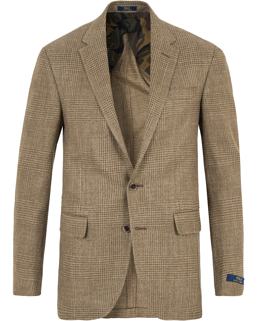 Herr | Kavajer | Polo Ralph Lauren | Polo 1 Glennplaid Silk/Linen Blazer Olive/Brown