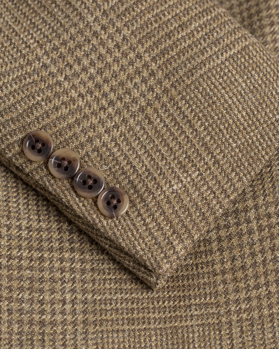 Herr | Kavajer | Polo Ralph Lauren | Polo 1 Glennplaid Silk/Linen Blazer Olive/Brown