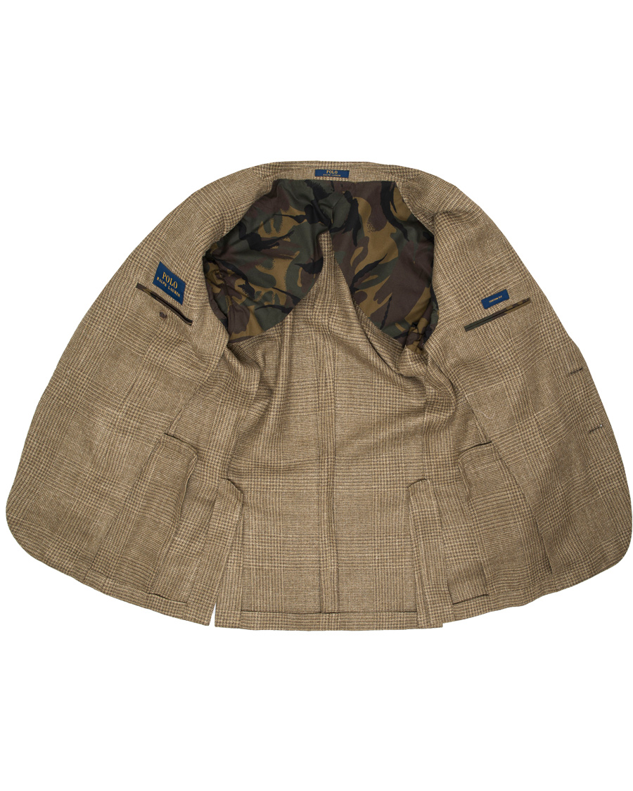 Herr | Kavajer | Polo Ralph Lauren | Polo 1 Glennplaid Silk/Linen Blazer Olive/Brown