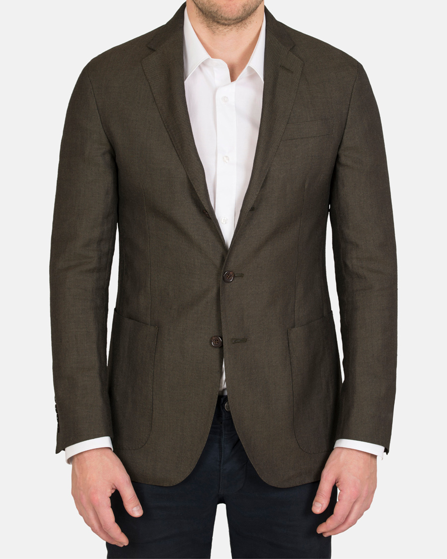 Herr | Kavajer | Polo Ralph Lauren | Morgan Yale Linen/Wool Blazer Earth Green