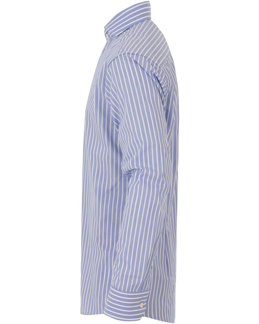 Herr | Skjortor | Eton | Slim Fit Poplin Striped Shirt Light Blue