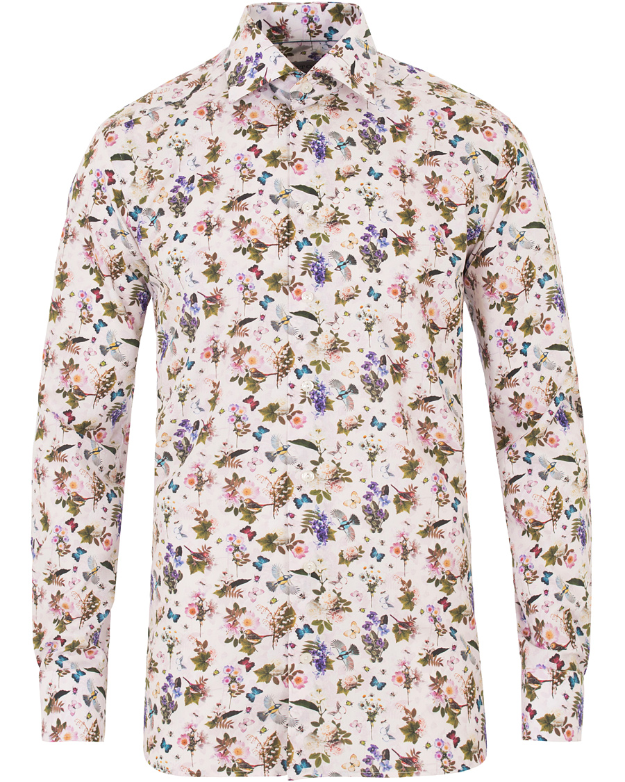 Herr | Skjortor | Eton | Contemporary Signature Printed Flower Shirt White