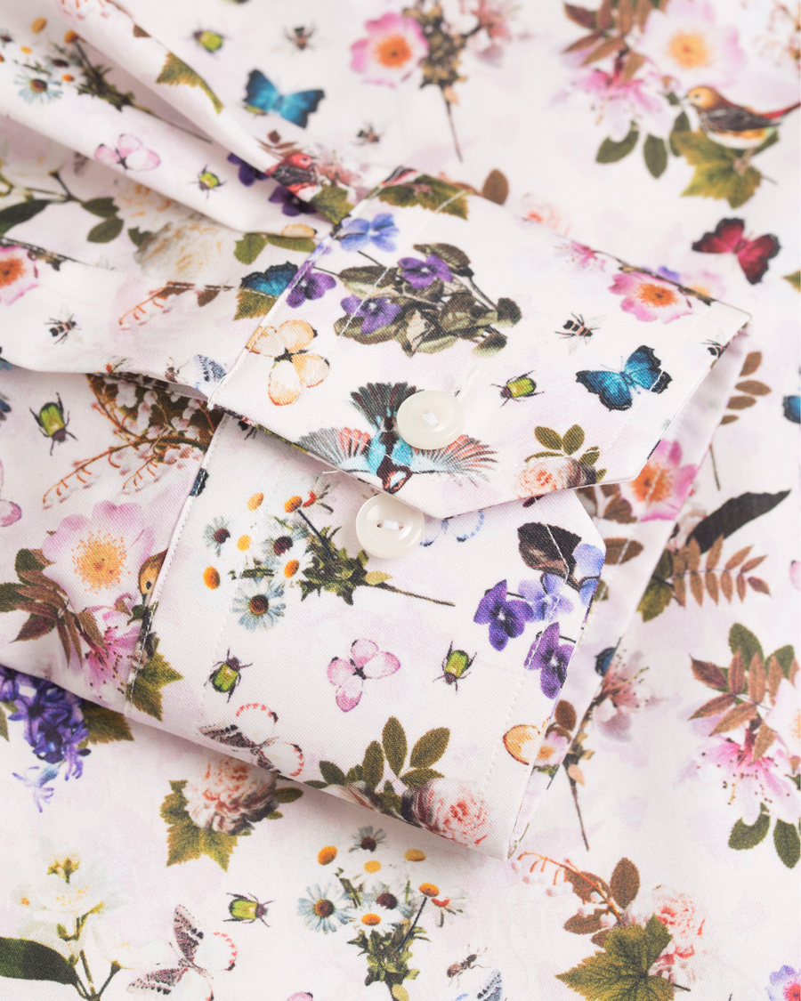 Herr | Skjortor | Eton | Contemporary Signature Printed Flower Shirt White