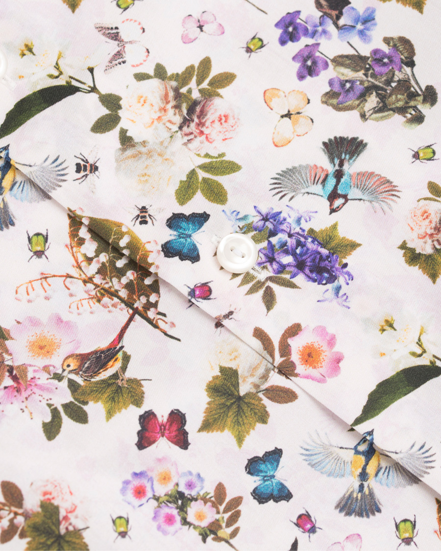Herr | Skjortor | Eton | Contemporary Signature Printed Flower Shirt White