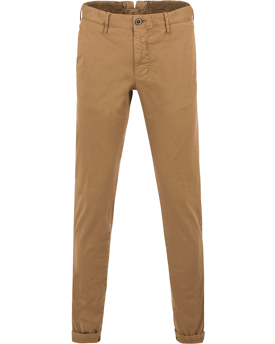 Herr | Byxor | Incotex | Slim Fit Stretch Slacks Khaki