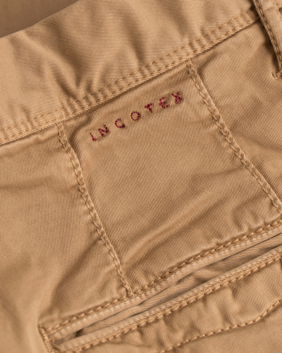 Herr | Byxor | Incotex | Slim Fit Stretch Slacks Khaki