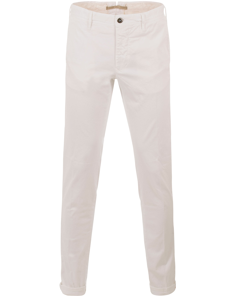 Herr | Byxor | Incotex | Slim Fit Stretch Slacks White