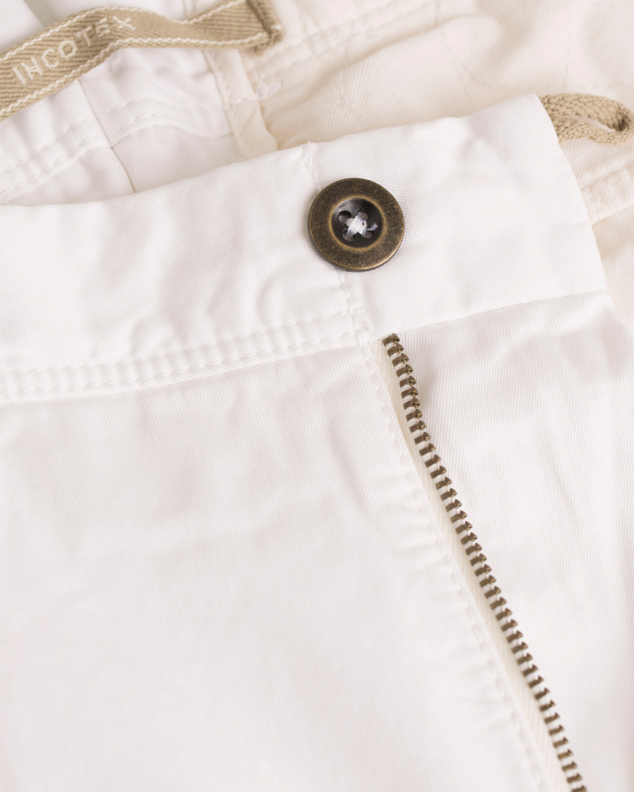 Herr | Byxor | Incotex | Slim Fit Stretch Slacks White