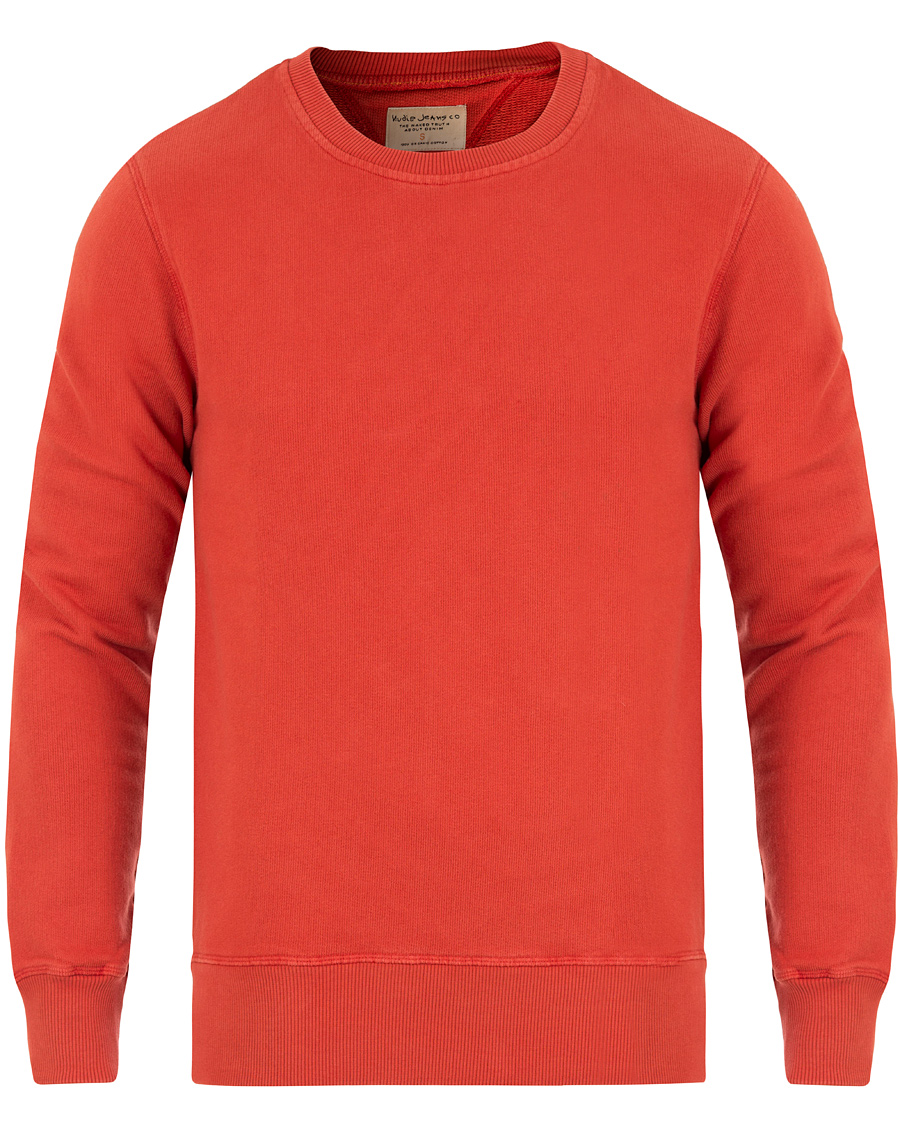 Herr | Tröjor | Nudie Jeans | Sven Rugged Knitted Crew Neck Blood Red