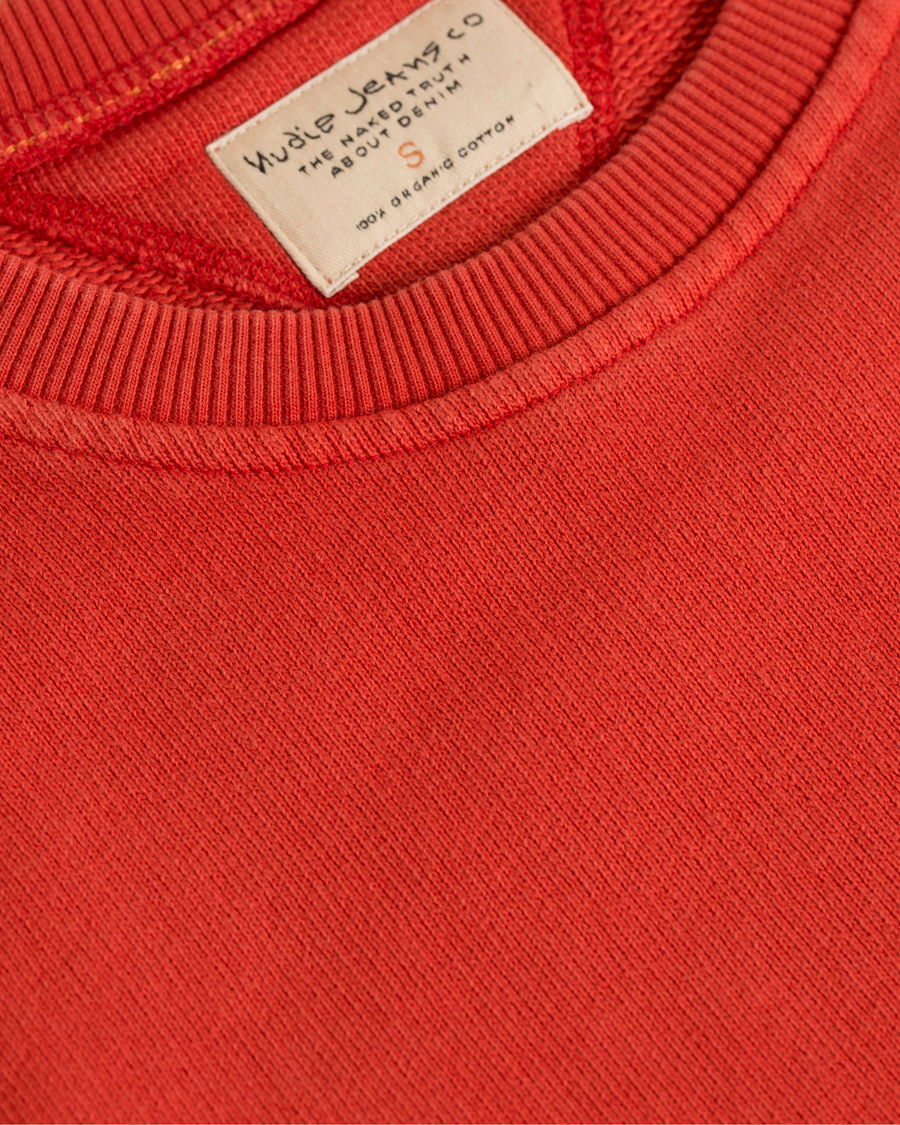 Herr | Tröjor | Nudie Jeans | Sven Rugged Knitted Crew Neck Blood Red