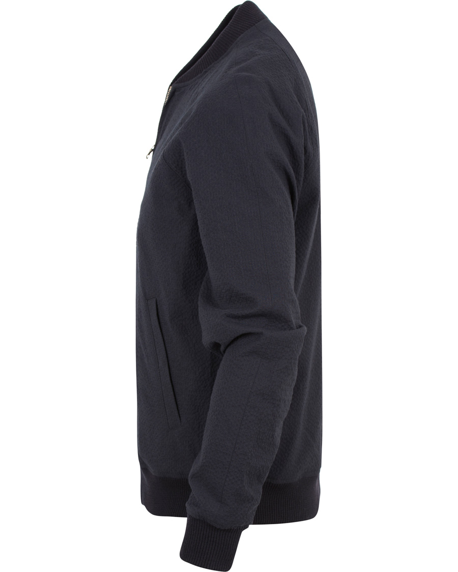 Herr | Jackor | De Bonne Facture | Jockey Plain Seersucker Jacket Navy