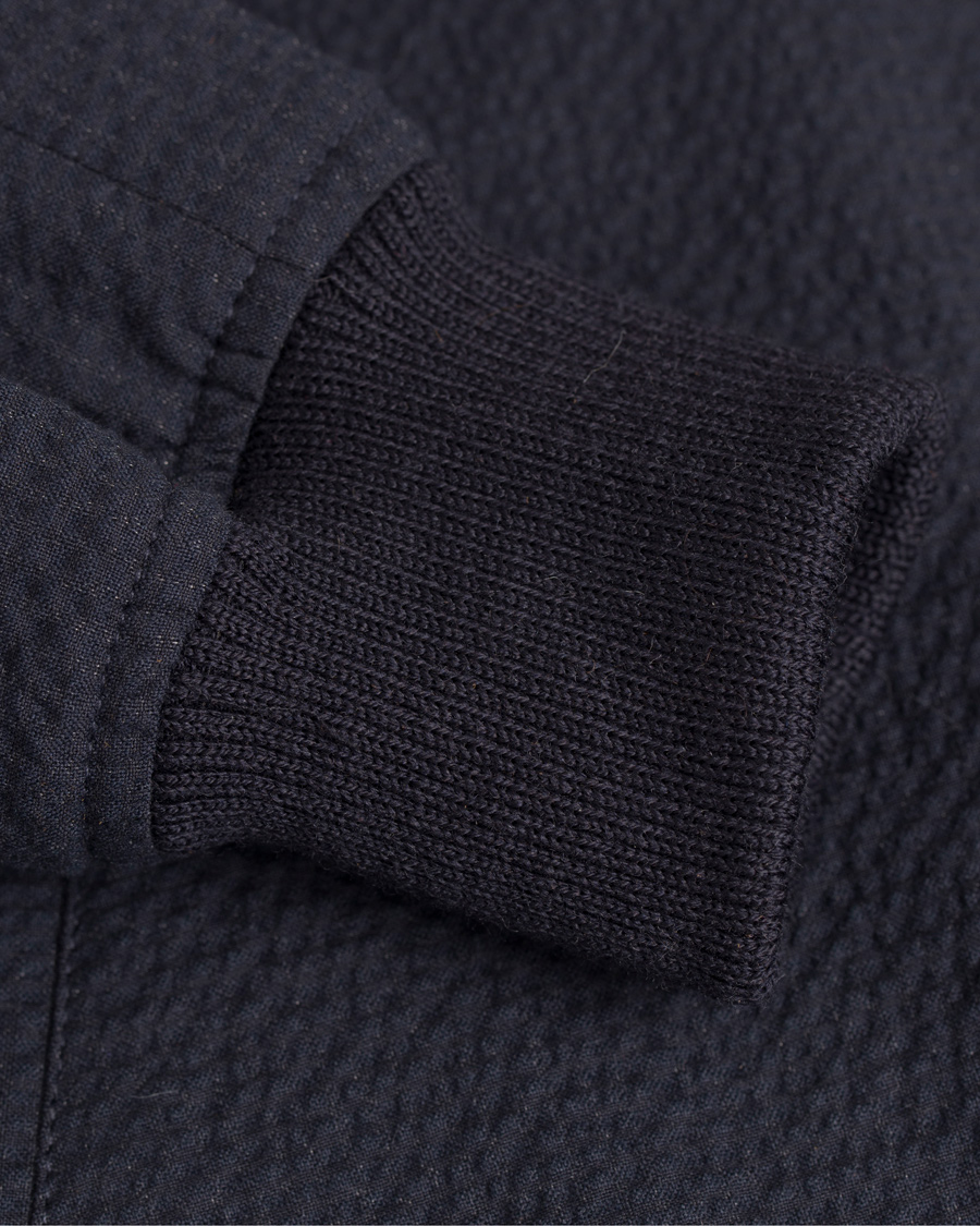 Herr | Jackor | De Bonne Facture | Jockey Plain Seersucker Jacket Navy