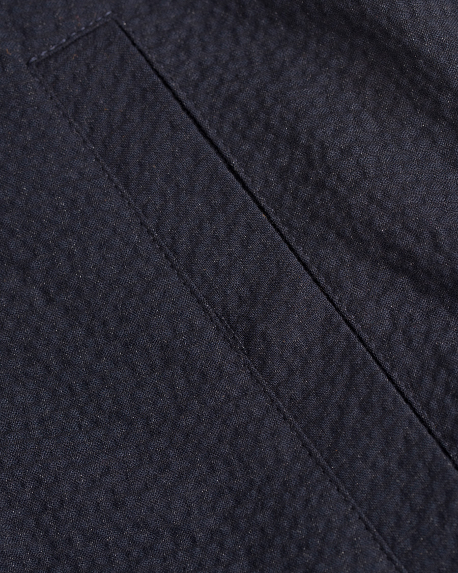 Herr | Jackor | De Bonne Facture | Jockey Plain Seersucker Jacket Navy