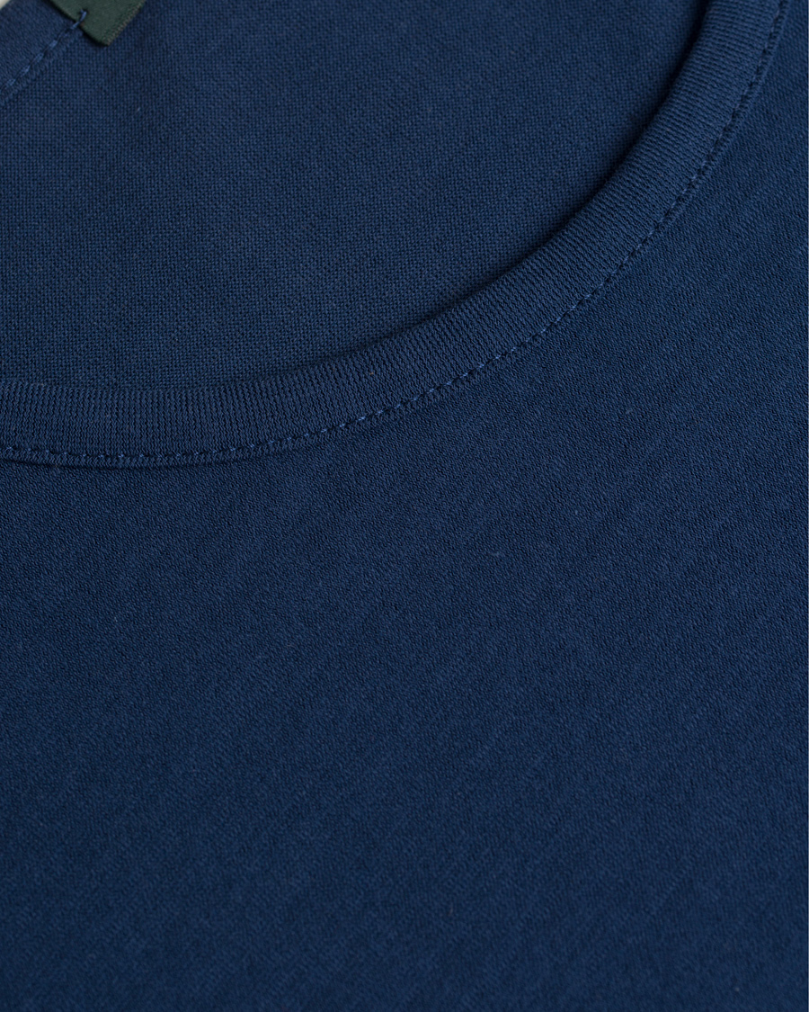 Herr | T-Shirts | Zanone | Ice Cotton Pocket Tee Deep Blue