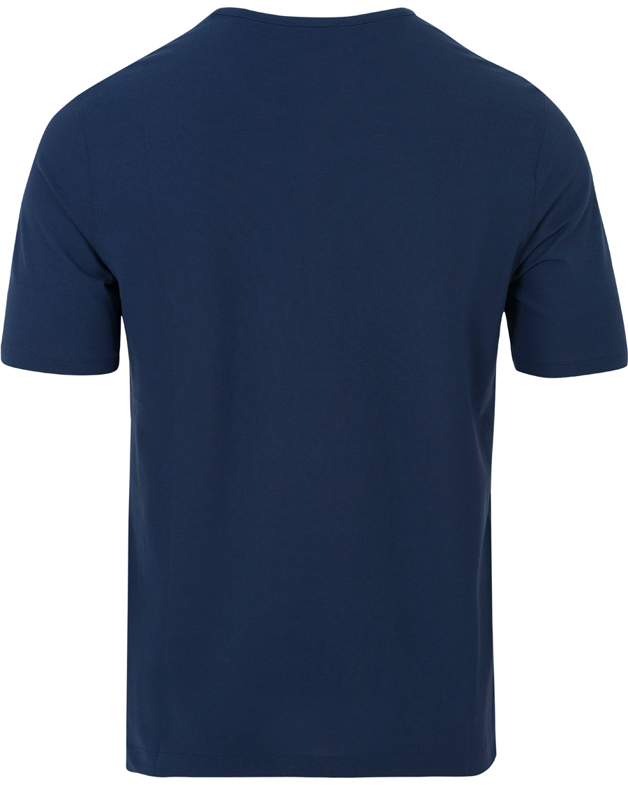 Herr | T-Shirts | Zanone | Ice Cotton Pocket Tee Deep Blue