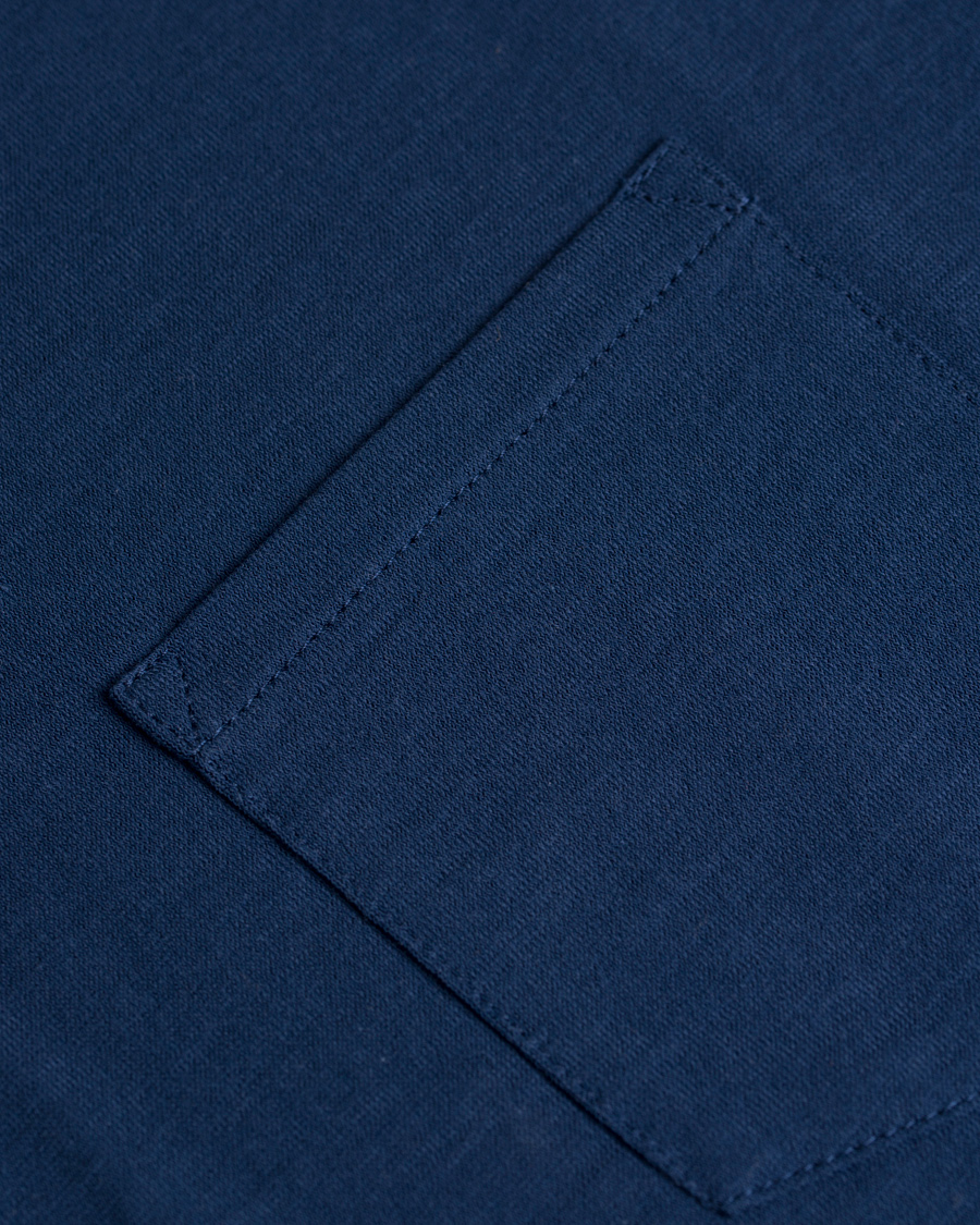 Herr | T-Shirts | Zanone | Ice Cotton Pocket Tee Deep Blue