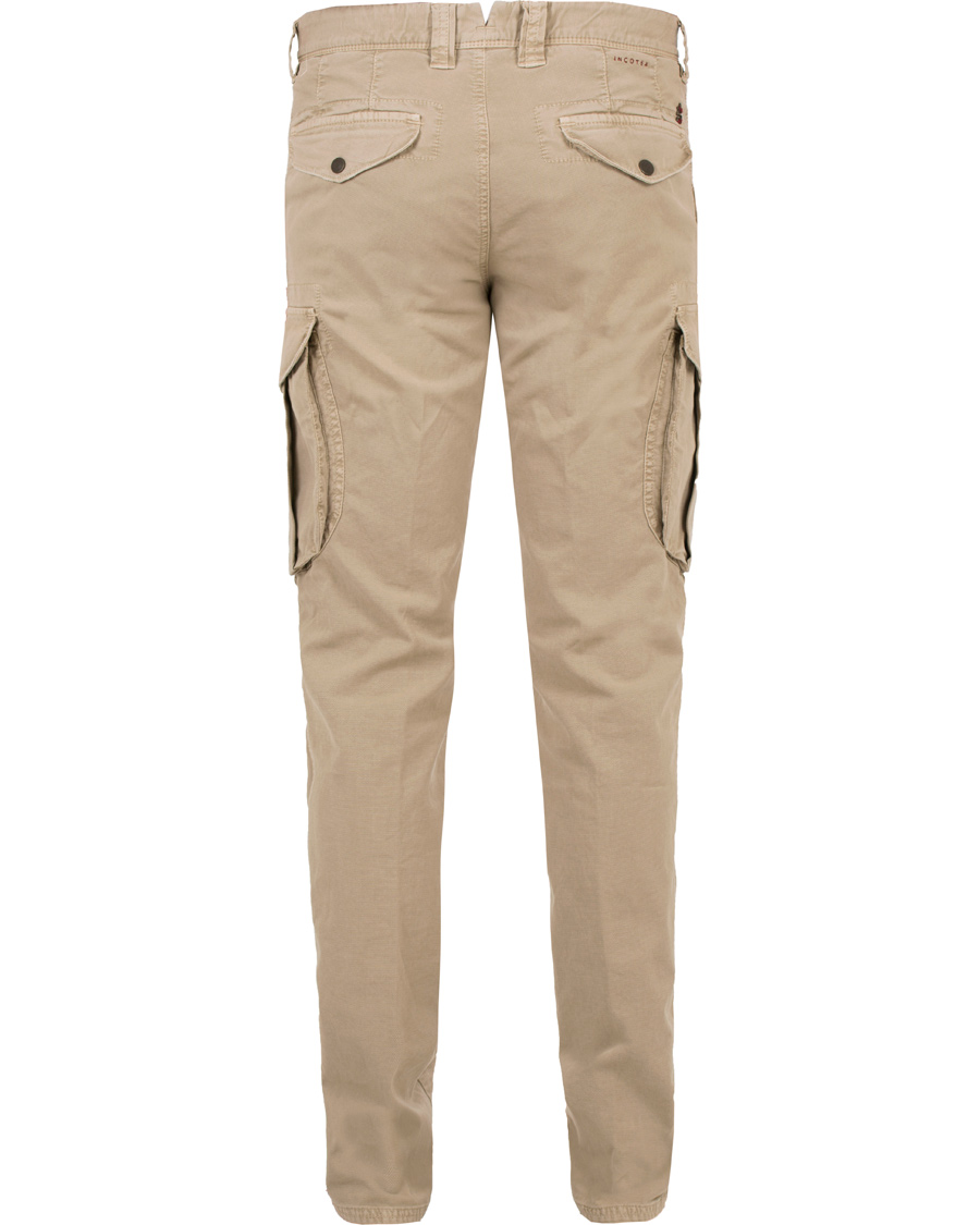 Herr | Byxor | Incotex | Slim Fit Cargo Slacks Natural