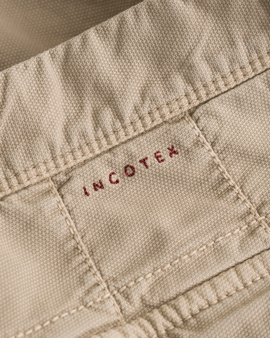 Herr | Byxor | Incotex | Slim Fit Cargo Slacks Natural