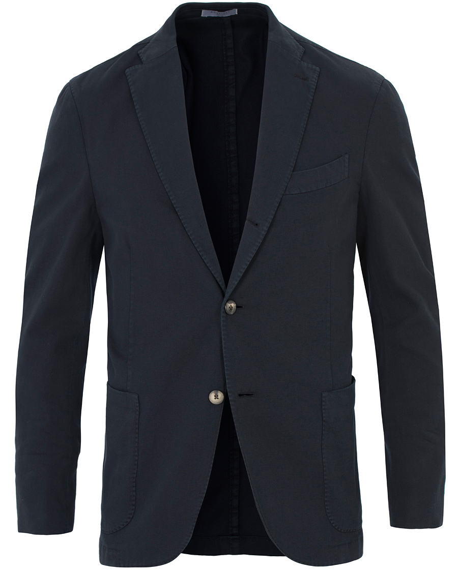 Herr | Kavajer | Boglioli | K Jacket Stretch Cotton Blazer Dark Blue