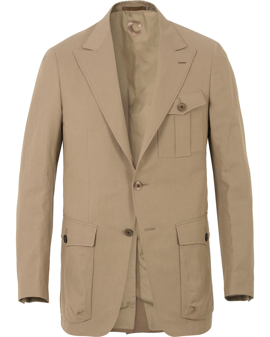 Herr | Kavajer | Caruso | Safari Jacket Stone