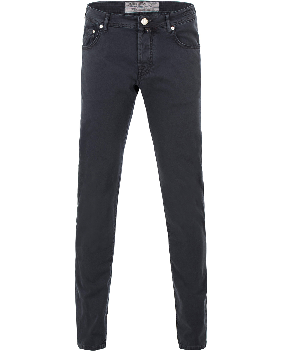 Herr | Byxor | Jacob Cohën | Jacob Cohen 622 Canvas Trousers Navy