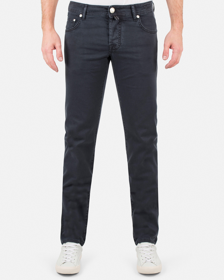Herr | Byxor | Jacob Cohën | Jacob Cohen 622 Canvas Trousers Navy