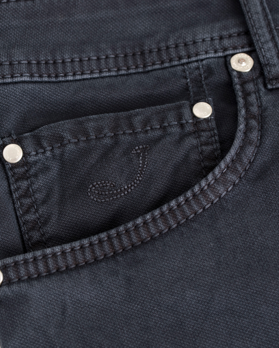 Herr | Byxor | Jacob Cohën | Jacob Cohen 622 Canvas Trousers Navy