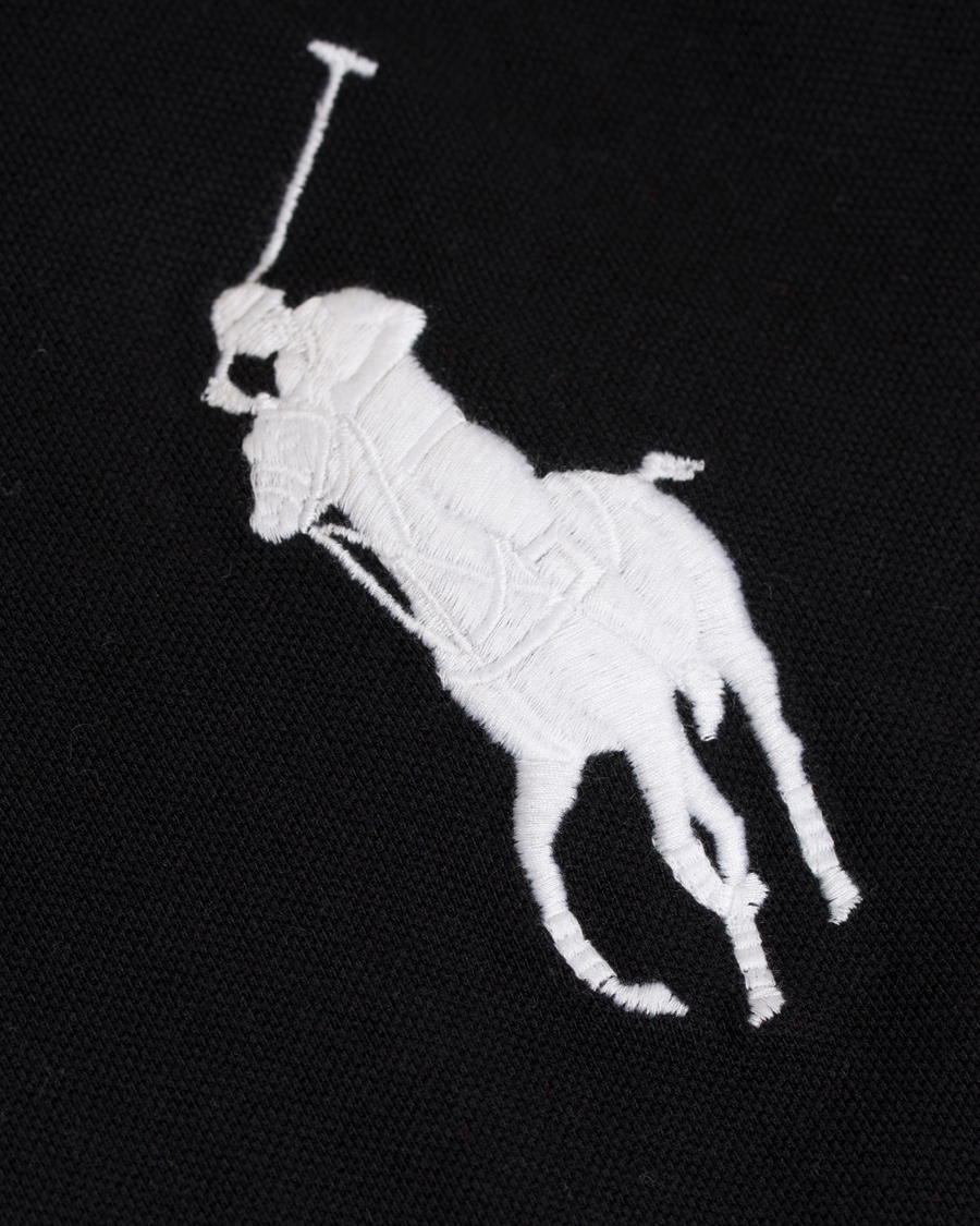 Herr | Pikéer | Polo Ralph Lauren | Custom Fit Big Pony Diagonal Stripe Polo Black/White