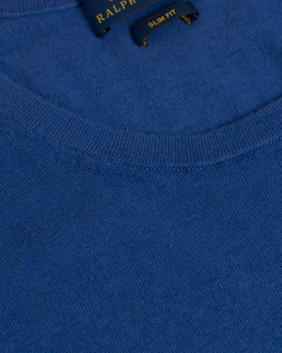 Herr | Tröjor | Polo Ralph Lauren | Slim Fit Cotton Crew Neck Pullover Blue Legacy