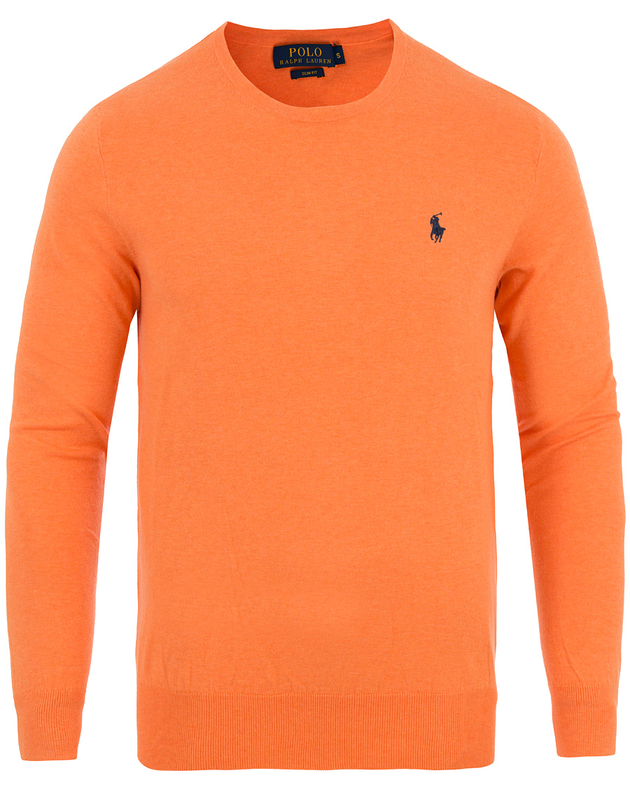 Herr | Tröjor | Polo Ralph Lauren | Slim Fit Cotton Crew Neck Pullover Beach Orange Heather